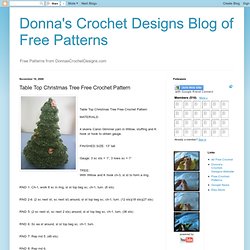 Table Top Christmas Tree Free Crochet Pattern