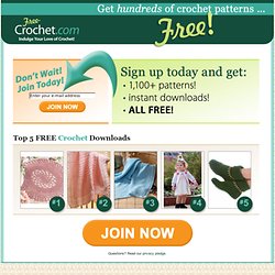 Sign Up for Free Crochet Patterns - Top Free Crochet Downloads -Free-Crochet.com