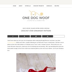 Crochet Star Ornament Pattern - One Dog Woof
