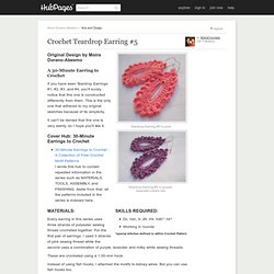 Crochet Teardrop Earring #5