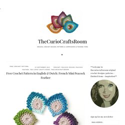 Free Crochet Pattern in English & Dutch: French Mini Peacock Feather
