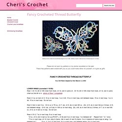 Fancy Crocheted Thread Butterfly - Cheri's Crochet