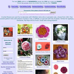 Over 100 Free Crocheted Flowers Patterns at AllCrafts!