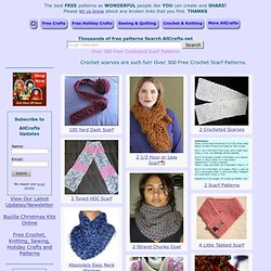 Over 500 Free Crocheted Scarf Patterns at AllCrafts!