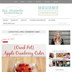 {Crock Pot} Apple Cranberry Cider