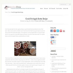 Crock Pot Apple Butter Recipe