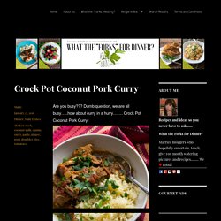 Crock Pot Coconut Pork Curry - What the Forks for Dinner?