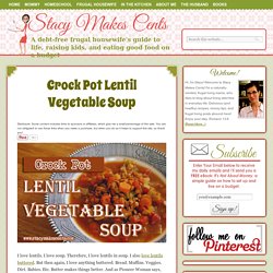 Crock Pot Lentil Vegetable Soup
