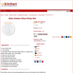 Chex Party Mix Crockpot Recipe #109868 from CDKitchen
