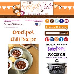 Slow Cooker Chili Recipe in Crockpot Recipe, Fall, Recipes