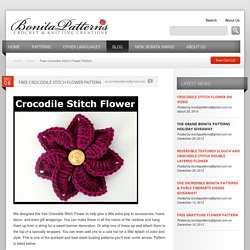 Free Crocodile Stitch Flower Pattern