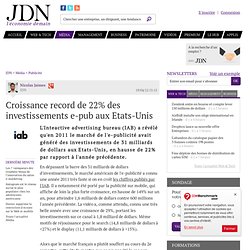 Croissance record de 22% des investissements e-pub en 2011