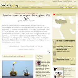 Tensions croissantes pour l'énergie en Mer Égée