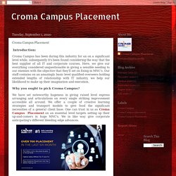 Croma Campus Placement