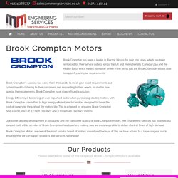 Brook Crompton Motors – MM Engineering Services Ltd
