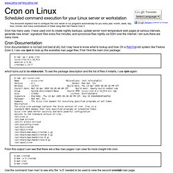 Cron on Linux