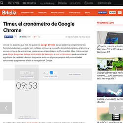 Timer, el cronómetro de Google Chrome