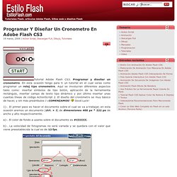 Programar Y Diseñar Un Cronometro En Adobe Flash CS3