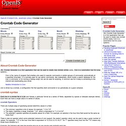 Crontab Code Generator