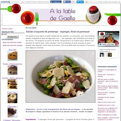 Salade croquante de printemps : asperges, fèves et parmesan