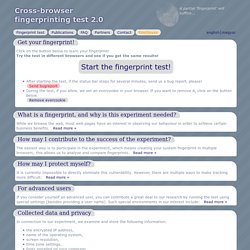 Cross-browser fingerprinting test 2.0