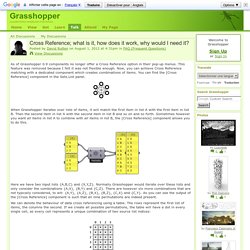 Cross Reference; what is it, how does it work, why would I need it?