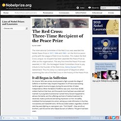 The Red Cross: Three-Time Recipient of the Peace Prize
