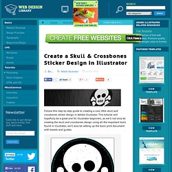 Create a Skull & Crossbones Sticker Design in Illustrator