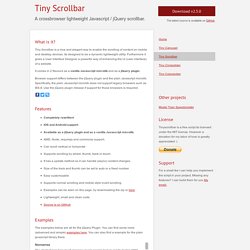 Tiny Scrollbar: A lightweight jQuery plugin