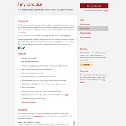 Tiny Scrollbar: A lightweight jQuery plugin