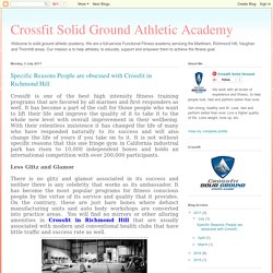 Crossfit Solid Ground Athletic Academy: Specific Reasons People are obsessed with Crossfit in Richmond Hill