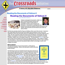 Reading the Documents of Vatican II -Welcome to The Crossroads Initiative