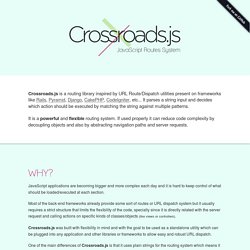 Crossroads.js: JavaScript Routes System