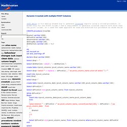 Dynamic Crosstab with multiple PIVOT Columns - Madhivanan