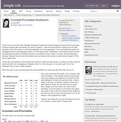 Crosstab Pivot-table Workbench
