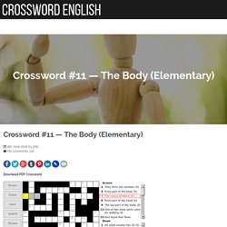 Crossword #11 — The Body (Elementary) – Crossword English