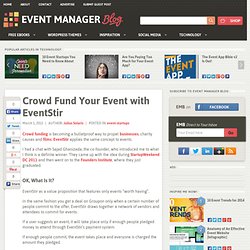 Crowd Fund Your Event with EventStir