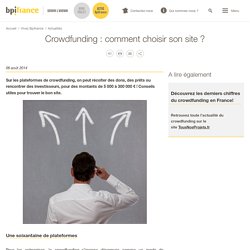 Crowdfunding : comment choisir son site ?