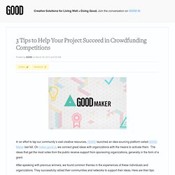 3 Tips to Help Your Project Succeed in Crowdsourcing Competitions - News