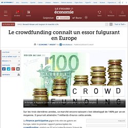Le crowdfunding connaît un essor fulgurant en Europe
