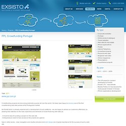 Crowdfunding in Portugal - web site developed by web agency Exsisto Ltd.