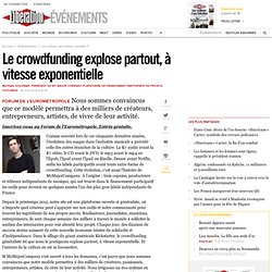 Le crowdfunding explose partout, à vitesse exponentielle