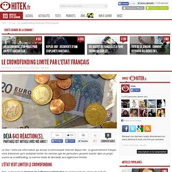 Le crowdfunding limité par l'Etat français