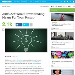 JOBS Act: What Crowdfunding Means For Your Startup