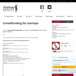 Crowdfunding for Startups