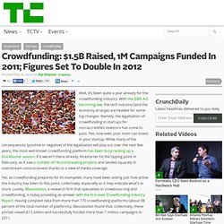 Crowdfunding: $1.5B Raised, 1M Campaigns Funded In 2011; Figures Set To Double In 2012