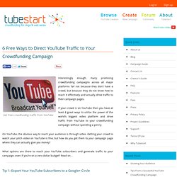 6 Free Ways to Direct YouTube Traffic to Your Crowdfunding Campaign