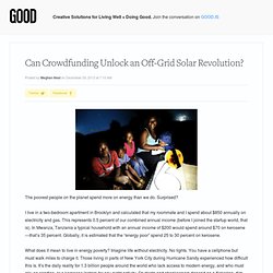 Can Crowdfunding Unlock an Off-Grid Solar Revolution?