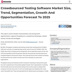 Crowdsourced Testing Software Market Size, Trend, Segmentation, Growth And Opportunities Forecast To 2025