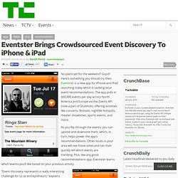 Eventster Brings Crowdsourced Event Discovery To iPhone & iPad